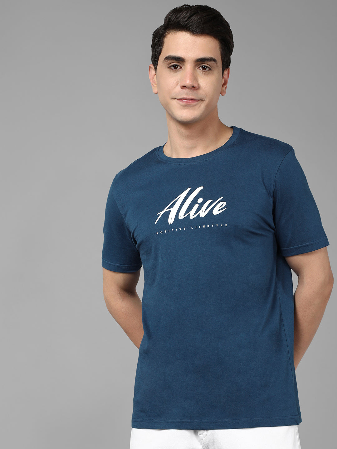 Tom's Alive - Printed Men's Tshirt - Blue Royale