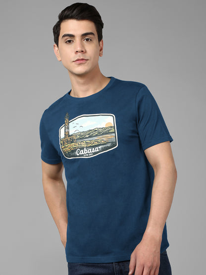 Cape Cabasa - Graphic Print Men's Tshirt - Blue Royale