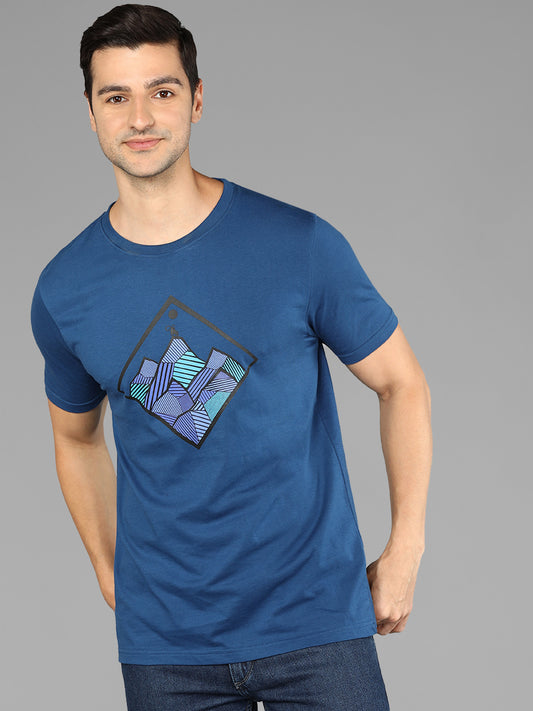 Mark Everest - Printed Men's Tshirt - Blue Royale
