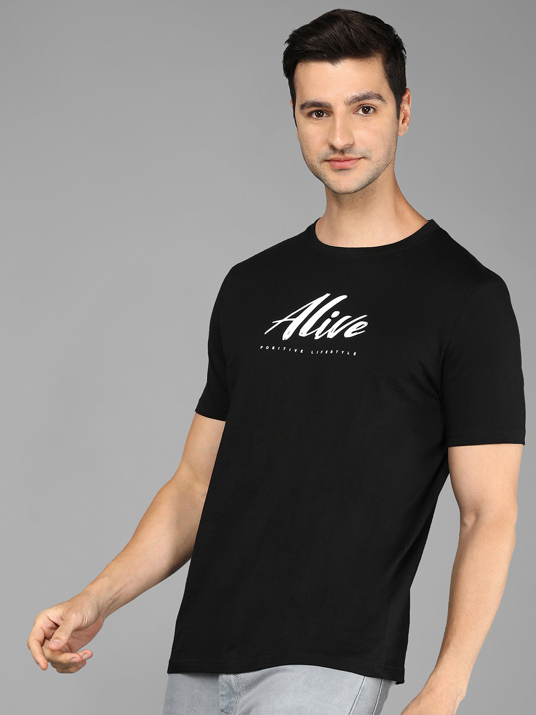 Tom's Alive - Printed Men's Tshirt - Dark knight Black