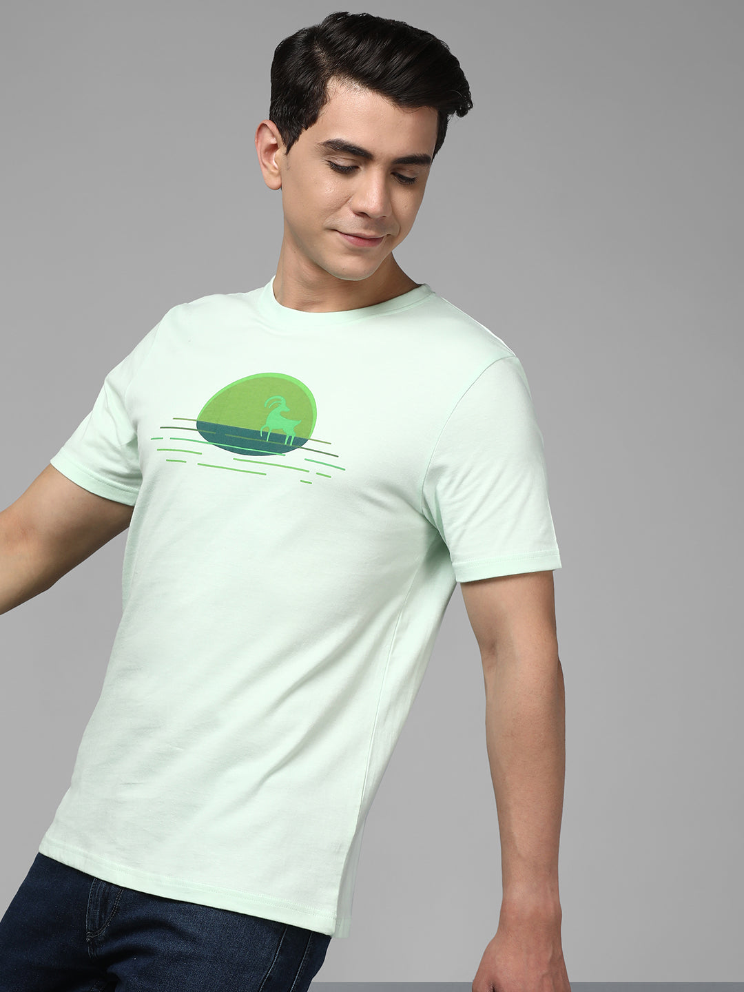 Sam Sun - Printed Men's Tshirt - Aqua Green