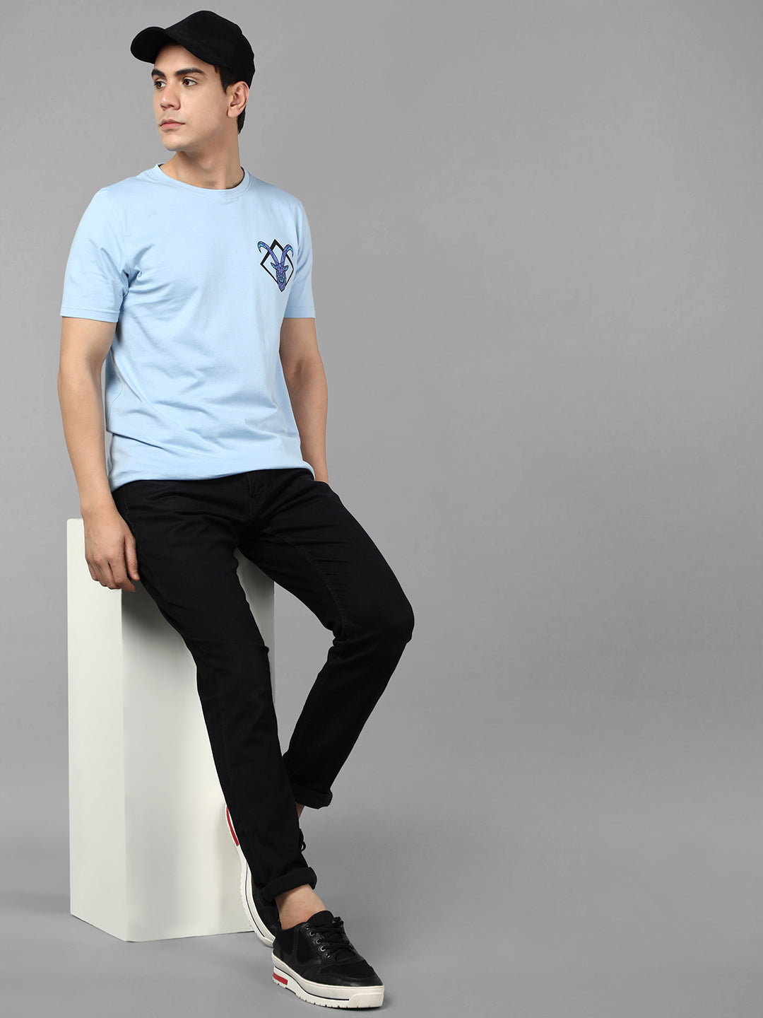 Danny Ibex - Printed Men's Tshirt - Ice Blue