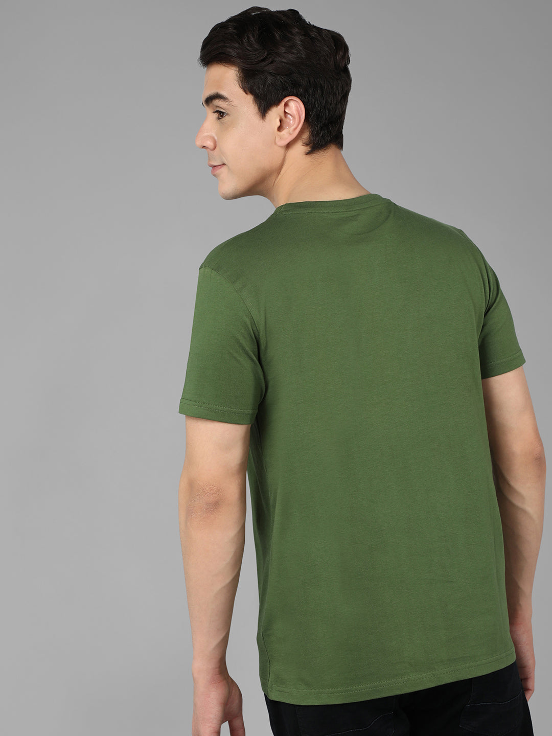 Harley Rider - Printed Men's Tshirt - Dry Olive Green