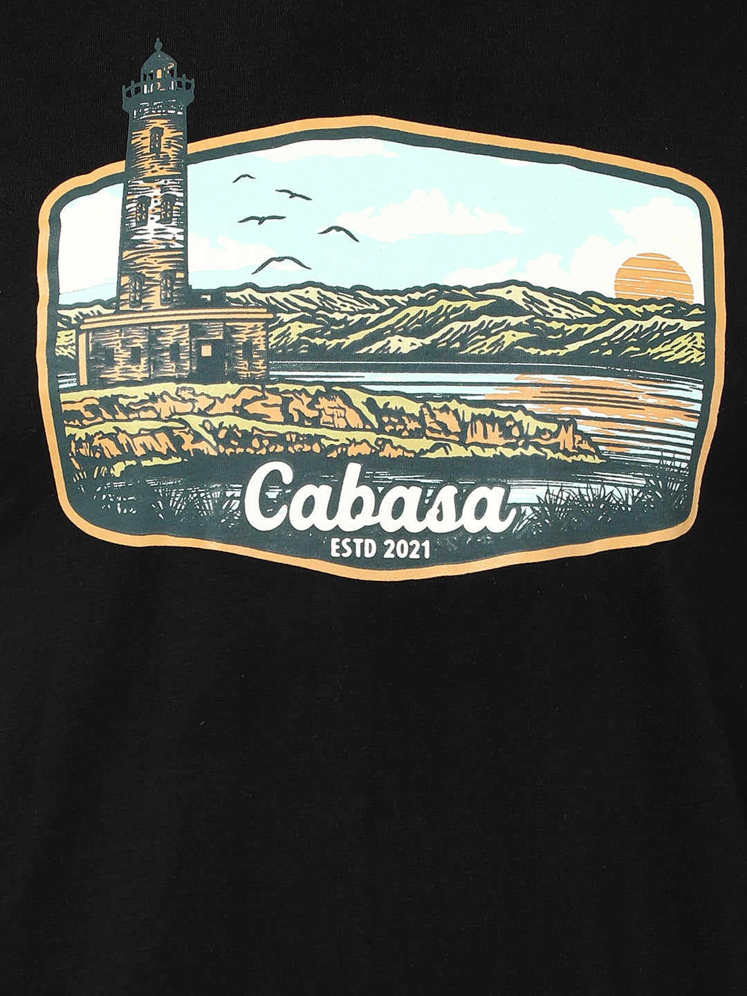 Cape Cabasa - Graphic Print Men's Tshirt - Dark Knight Black