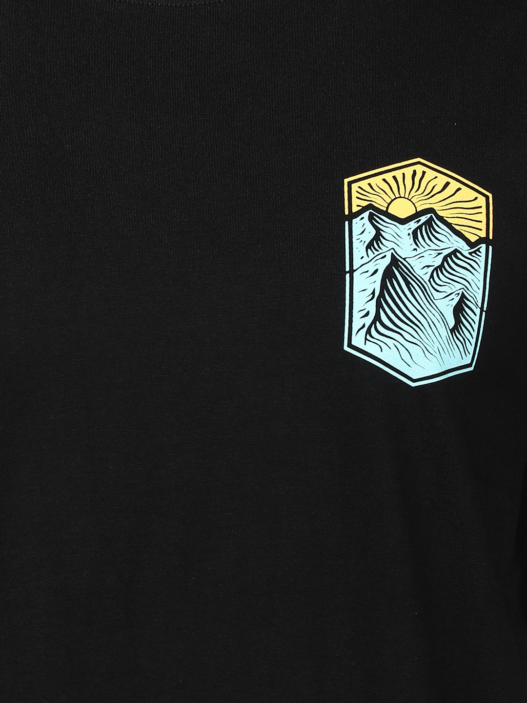 Dan Sunrise - Printed Men's Tshirt - Dark knight Black