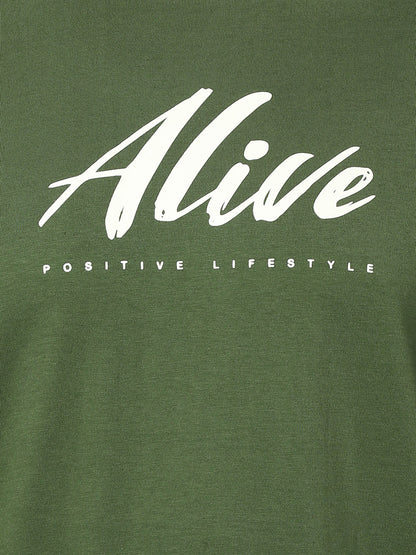 Tom's Alive - Printed Men's Tshirt - Dry Olive Green
