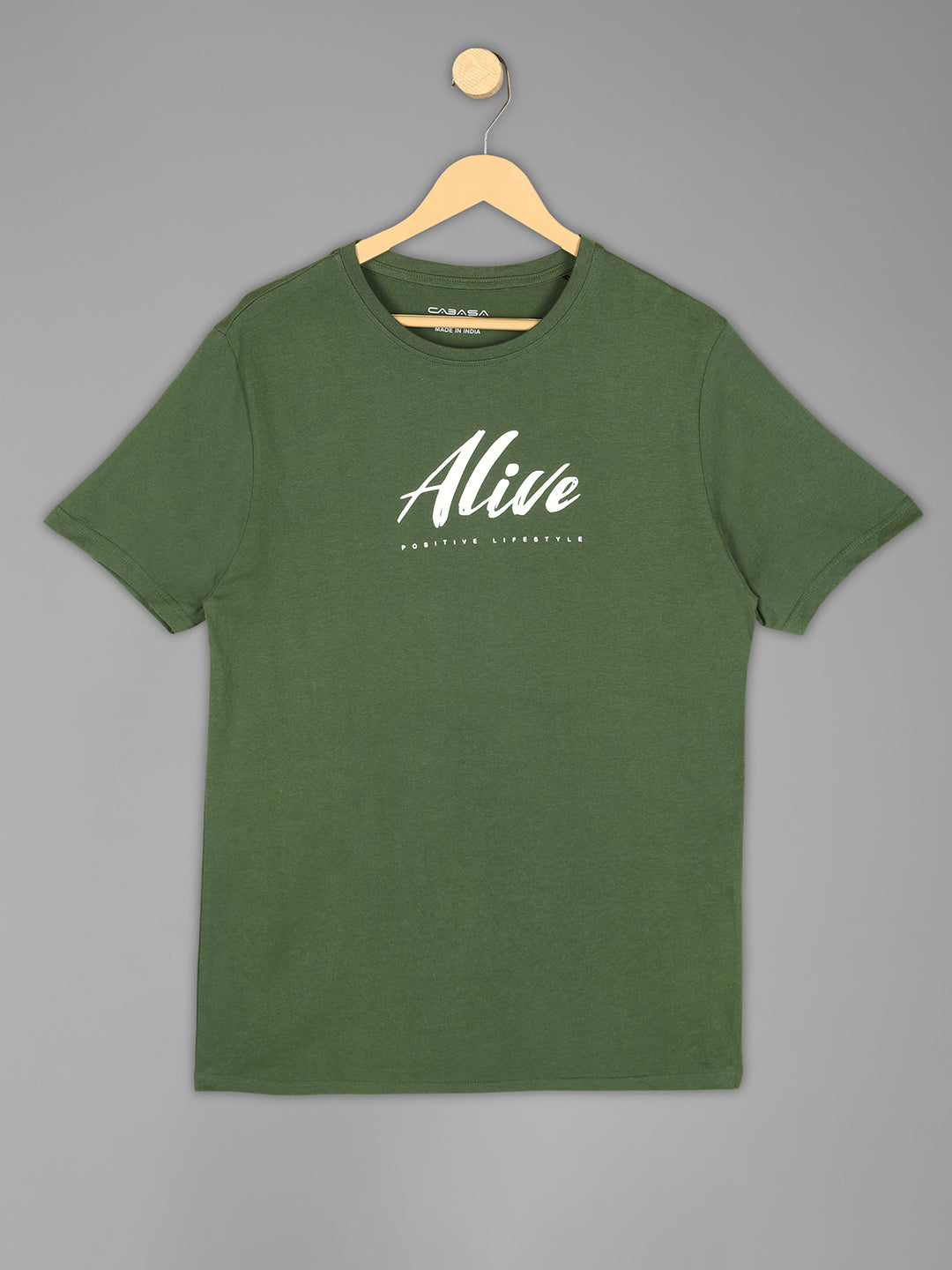 Tom's Alive - Printed Men's Tshirt - Dry Olive Green