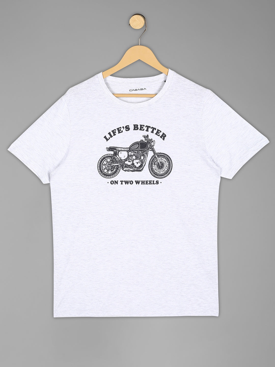 Harley Rider - Printed Men's Tshirt - Cool Grey Melange
