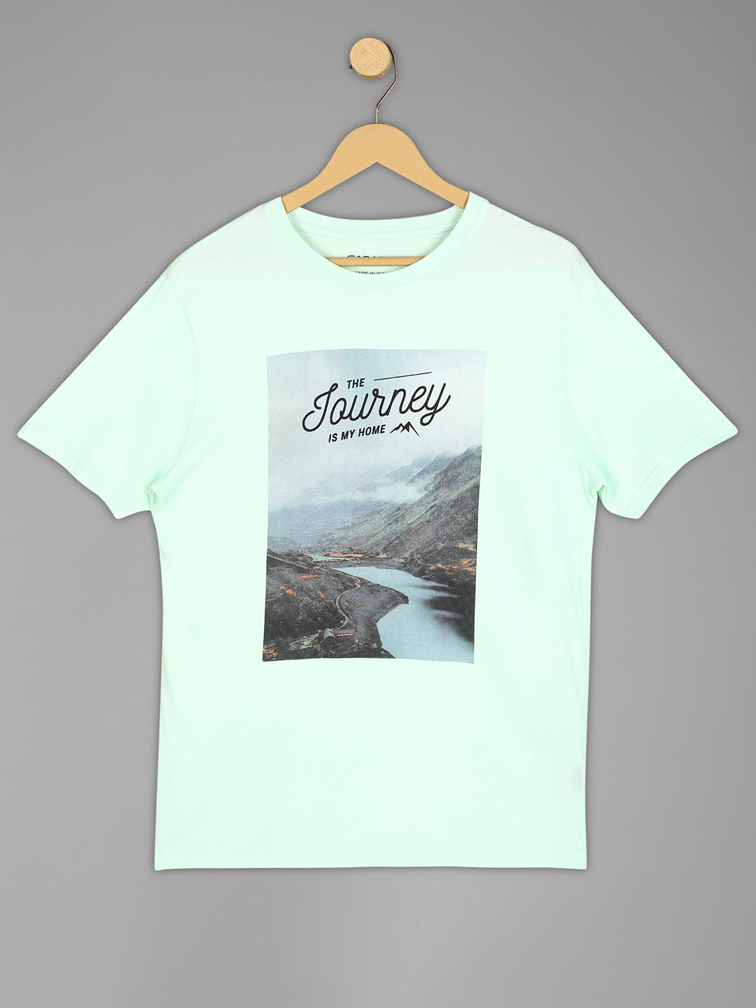 John Valley - Graphic Print Men's Tshirt - Aqua Green