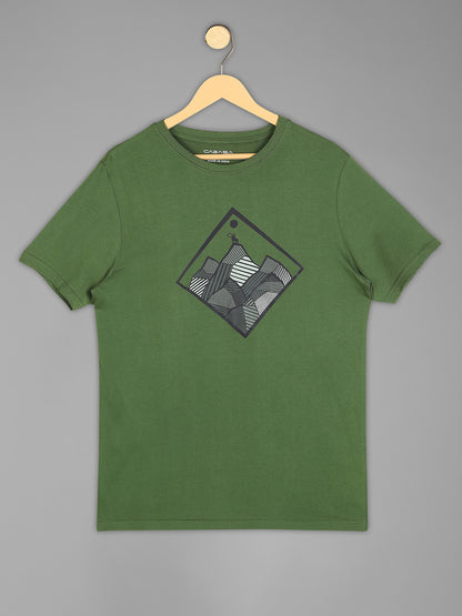 Mark Everest - Printed Men's Tshirt - Dry Olive Green